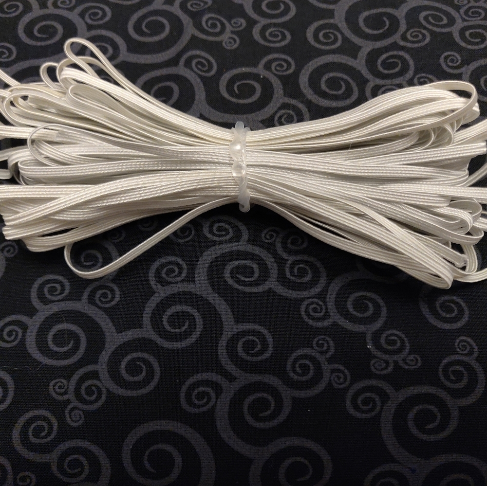 Skinny elastic  1/8" white 20 yards